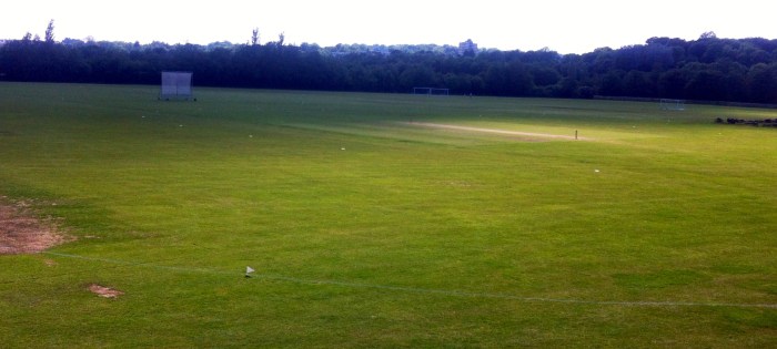 The view of the Llanrumney ground from the balcony