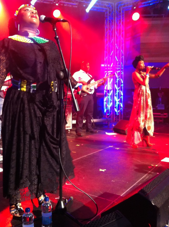 South African band Nomtusi played a poppy set on the Glanfa stage