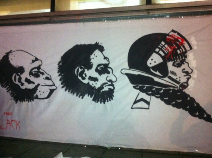 Art work on the wall of the Globus shopping centre