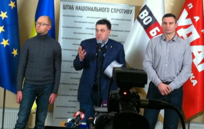 Yatsenyuk, Tyahnybok, Klitchko