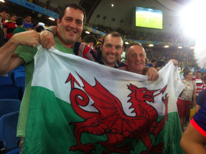 Welsh fans at Japan v Greece